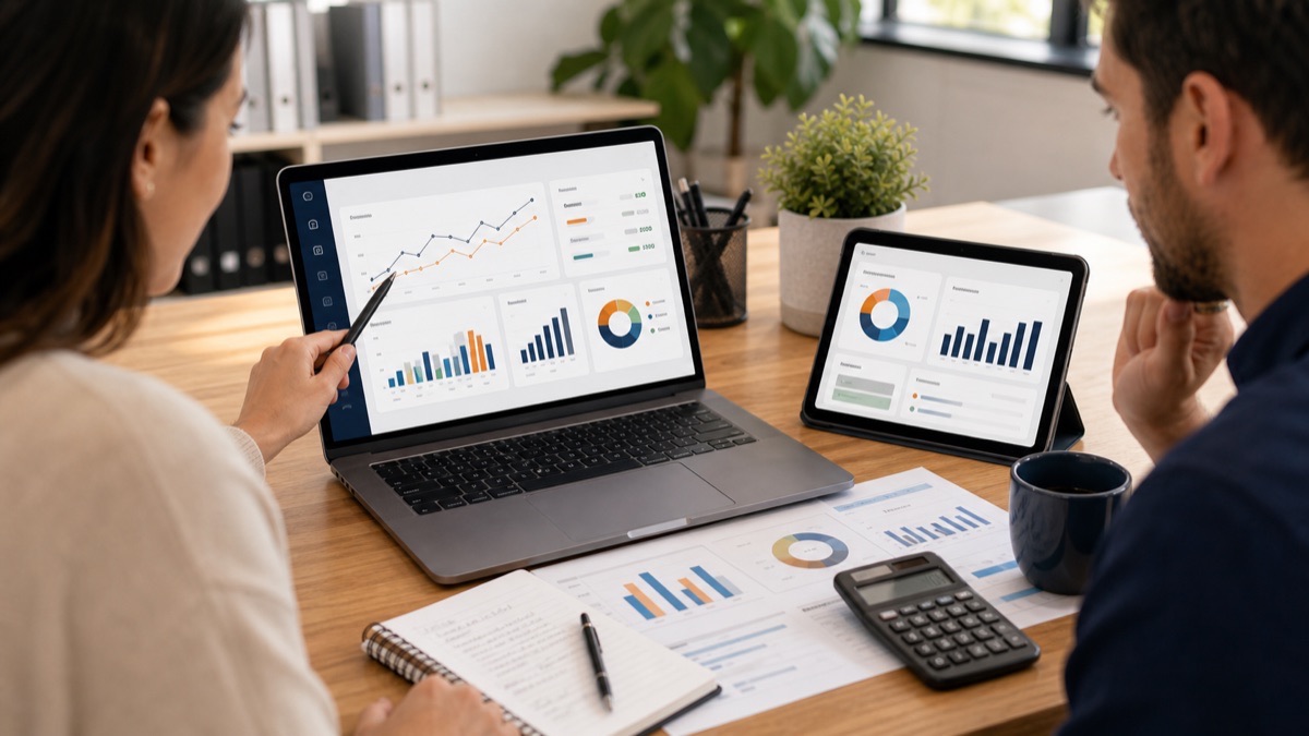 Business analytics dashboard