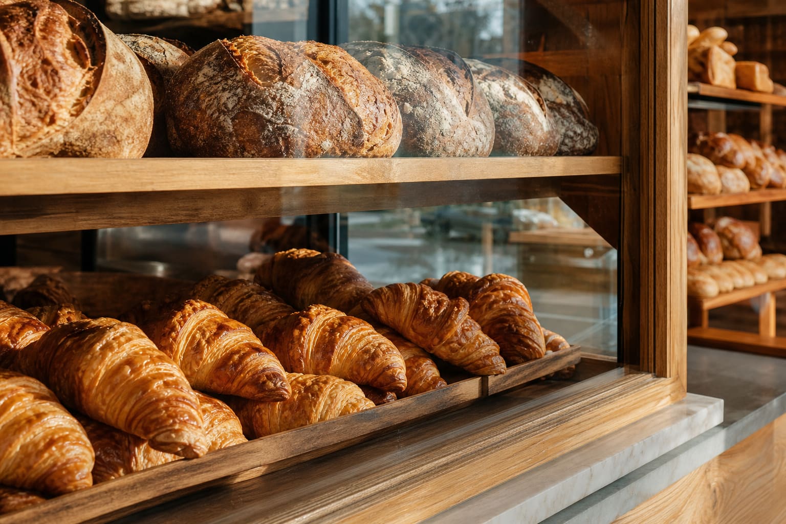 Morning line at the Mill and Loaf counter